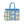 Top Handle Blue Harlequin Detail Square Handbag