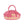 Top Handle Pink Harlequin Detail Oval Handbag Set