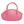 Top Handle Pink Harlequin Detail Oval Handbag Set