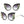 Sunglasses Vintage Green Crystal Cat Eye Eyewear