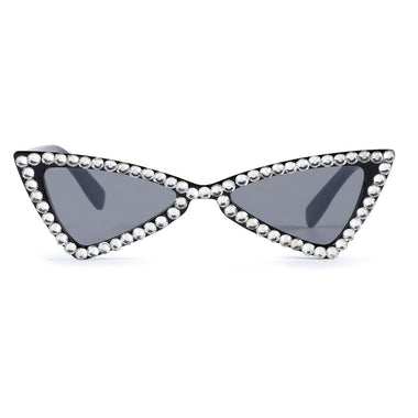 Sunglasses Black Cat Eye Rhinestone Retro Eyewear