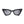 Sunglasses Black Retro Cat Eye Gold Bar Eyewear
