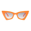Sunglasses Orange Retro Cat Eye Gold Bar Eyewear