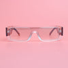 Sunglasses Clear Gold Panther Rectangle Eyewear