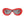 Sunglasses Red Puffed Frame Visor Eyewear Women