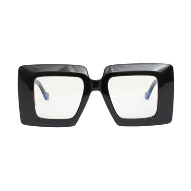 BLB Glasses Square Black Wide Edge Eyewear