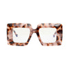 BLB Glasses Square Pink Tort Wide Edge Eyewear