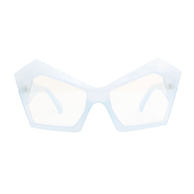 BLB Glasses Blue Dramatic Cat Eye Retro Eyewear