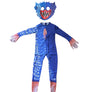 Unleash the Blue Beast Huggy Wuggy Kids Cosplay Costume — Jumpsuit & Mask Set for Spooky Fun Holloween Party