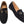 Women's Black Ballet Flat Shoes - Closed Pointed Toe Comfort Loafers, Slip-On Faux Suede Flats with Gold Accents, Water-Resistant & Slip-Resistant Sole