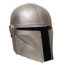Silver latex helmet costume mask side view
