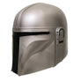 Mandalorian inspired soft latex helmet mask angled view