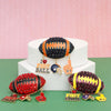 Brooch Football Team Spirit Navy and Orange Pin