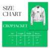 AKA Greek Apparel S Cropped Satin Varsity Jacket