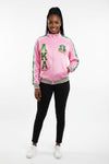 AKA Greek Apparel M Pink Zip Up Track Jacket