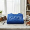 ZPB Greek Gear L Blue Embroidered Crew Sweatshirt