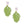 AKA Green and Pink Tropical Leaf Drop Earrings