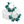 Hoops Green 3D Flower Tropical Elegance Earrings