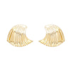 Studs Gold Ocean Wave Earrings for Women