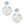 Dangle Blue Wildflower Large Earrings for Women
