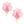 Drop Pink Fabric Flower Bead Earrings for Women
