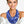 Bib Blue Dramatic Long Cord Disc Necklace Women