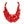 Bib Red Dramatic Long Cord Disc Necklace Women