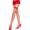 Women's Sexy Fashion Halloween Stylish Diamond Net Thigh Highs One Size Red