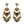 Black Burnished Silver Drop Earrings