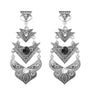 Burnish Rhodium Drop Earrings