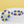 SGRHO Sorority Blue Gold 60mm Pearl Hoop Earrings