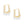 Hoops Clear U Shaped Gold Earrings for Women