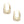 Hoops Marbled Ivory U Shaped Earrings for Women