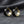 Hoop Black Resin Coated Classic Wide Gold Earrings