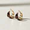Hoop Tortoiseshell Resin Coated Classic Earrings