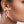 Gold Love Heart Ribbon Earrings