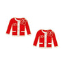 Studs Red Gold Camellia Sweater Earrings for Women