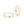 Hoops Gold Pink Clover Wide Earrings for Women