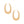 Hoops Twisted Gold Metal Oval Earrings for Women