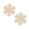 Stud Radiating Snowflake Gold Earrings for Women