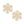 Stud Radiating Snowflake Gold Earrings for Women