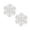 Stud Radiating Snowflake Silver Earrings for Women