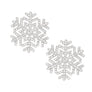 Stud Radiating Snowflake Silver Earrings for Women