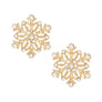 Stud Stellar Snowflake Gold Earrings for Women