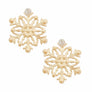 Stud Stellar Snowflake Gold Earrings for Women