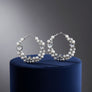 Hoop White Pearl Crystal Heart Star Flower Earrings