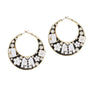 Hoop Fashion House Chic Black and Gold Earrings