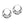 Hoop Fashion House Chic Black and Silver Earrings
