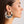 Hoop Fashion House Chic White and Gold Earrings