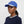 ZPB Blue Canvas Baseball Cap with Rhinestone Brim